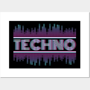 Techno Electronic Style Posters and Art